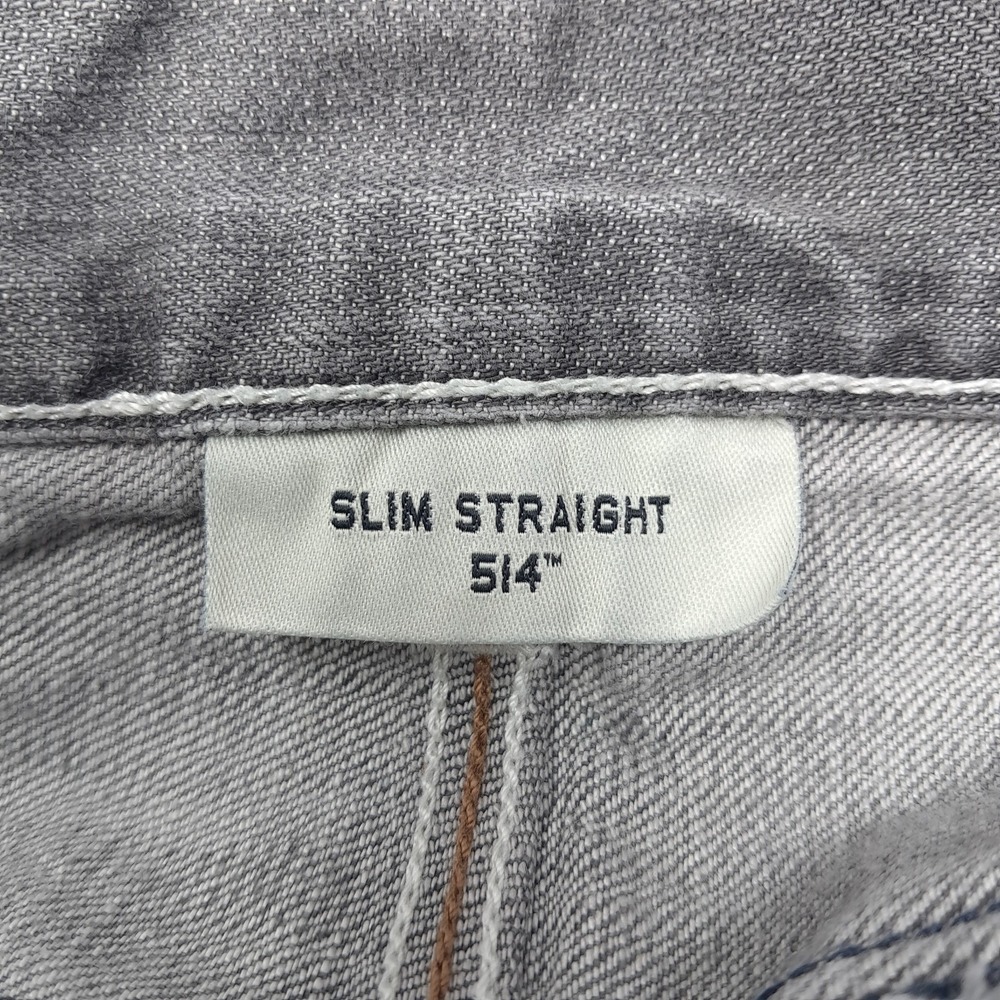 Levis 514 Slim Straight Jeans Mens Size 30x30 Grey Wash Denim Stretch - Picture 3 of 9